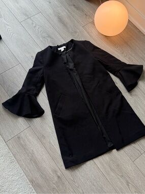 H&M Black Bell-Sleeve Coat